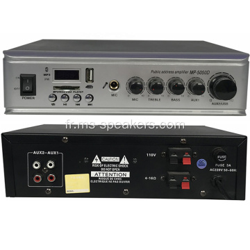 Préamplificateur audio du système PA avec carte Disque U / SD